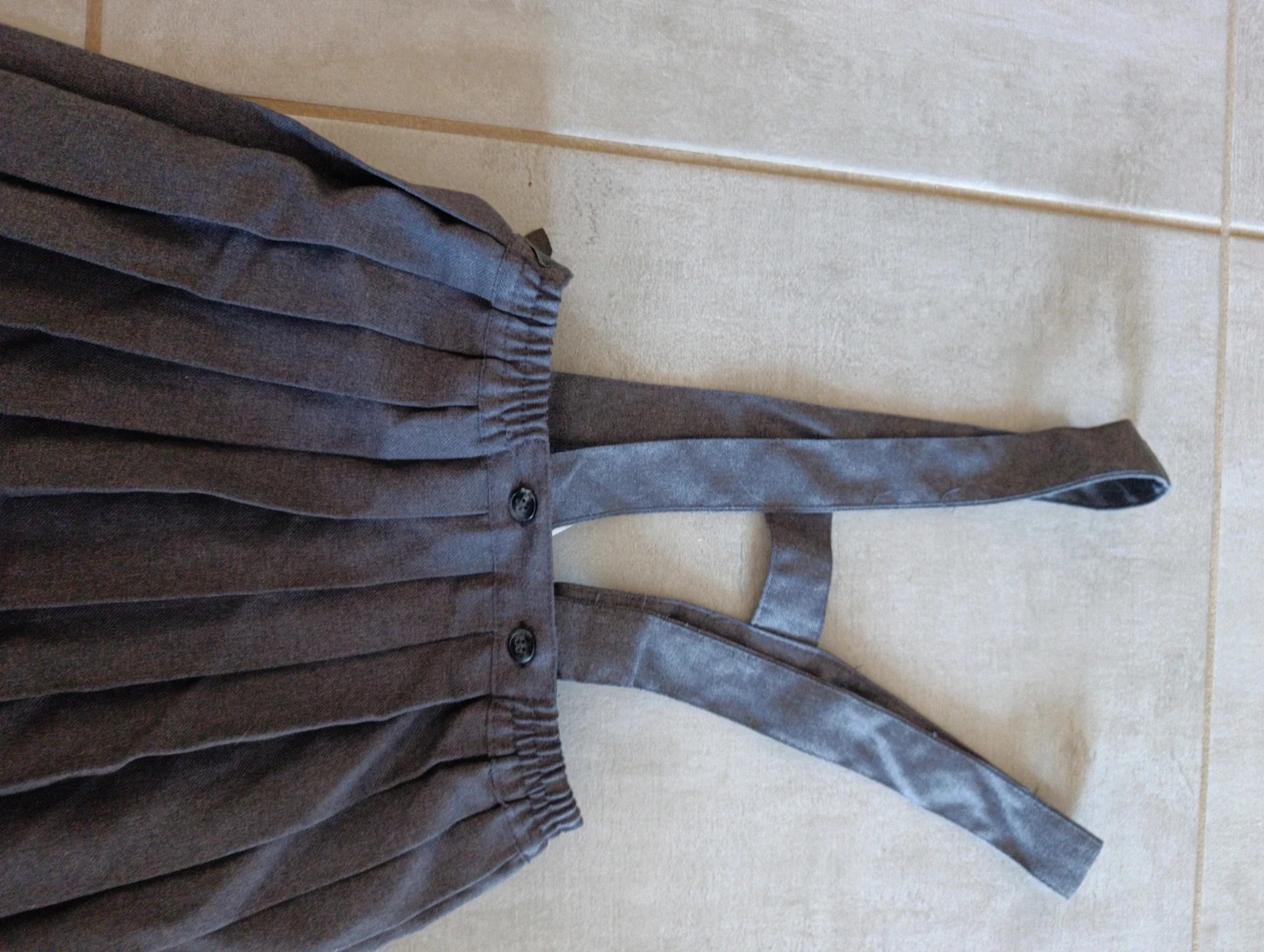 Grey pleated suspender skirt rodas girl 8 years - Brand new with tag – photo 10